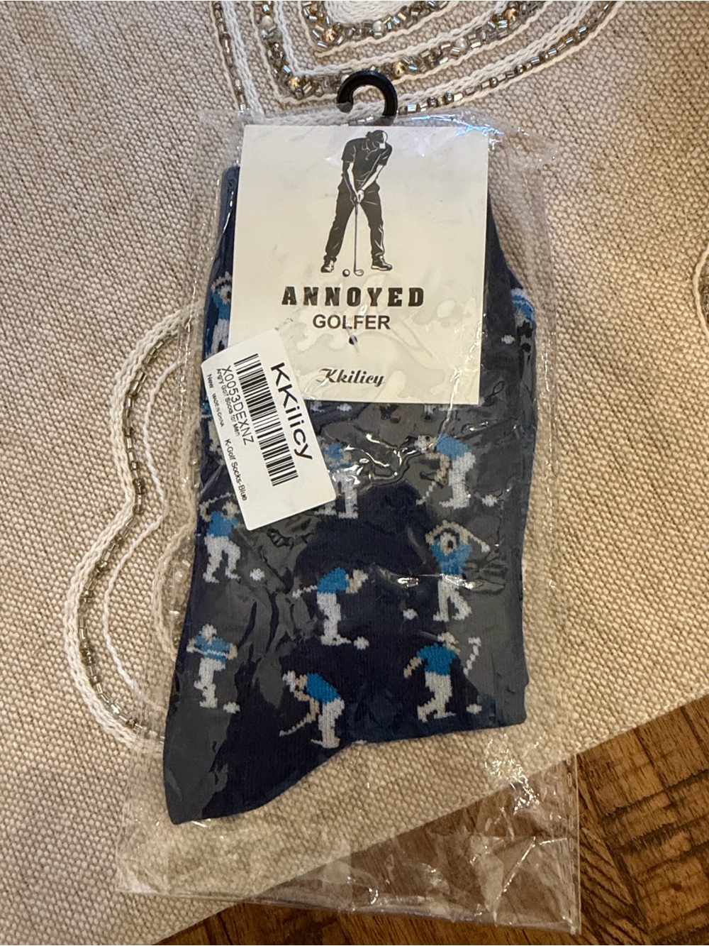 Annoyed Golfer Men's Navy Novelty Golf Socks